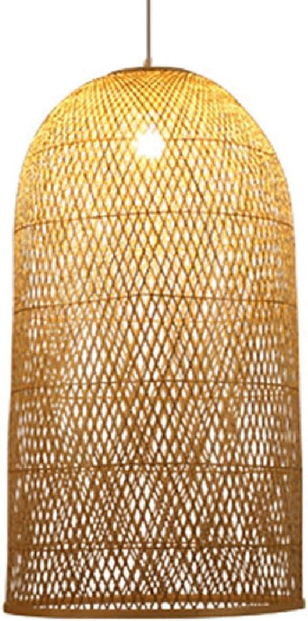 Abat-jour en panier de bambou pour une ambiance de salon tropical et naturel
