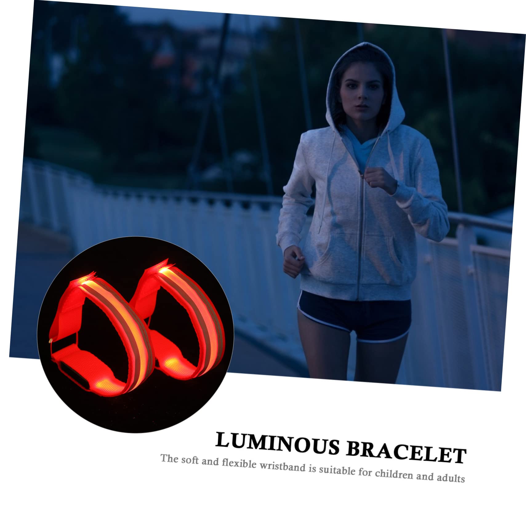 YARNOW 6 Pièces De à LED Bracelet Fluorescent Lumineux Course De Nuit avec Électronique LED Briller Dirigé