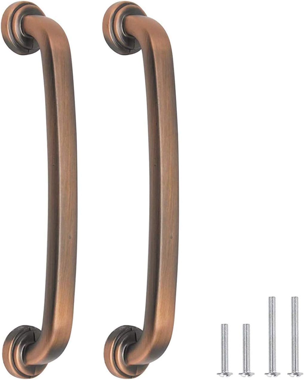 15 Pack Antique Copper Drawer Pulls ,5 inch Hole Centers Long Kitchen Pulls,Rose