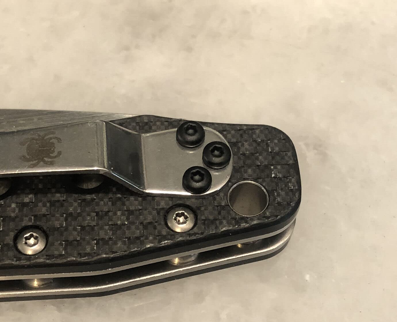 Black Stainless Torx Screws For Spyderco Smock Knife Pocket Clip - 3pcs