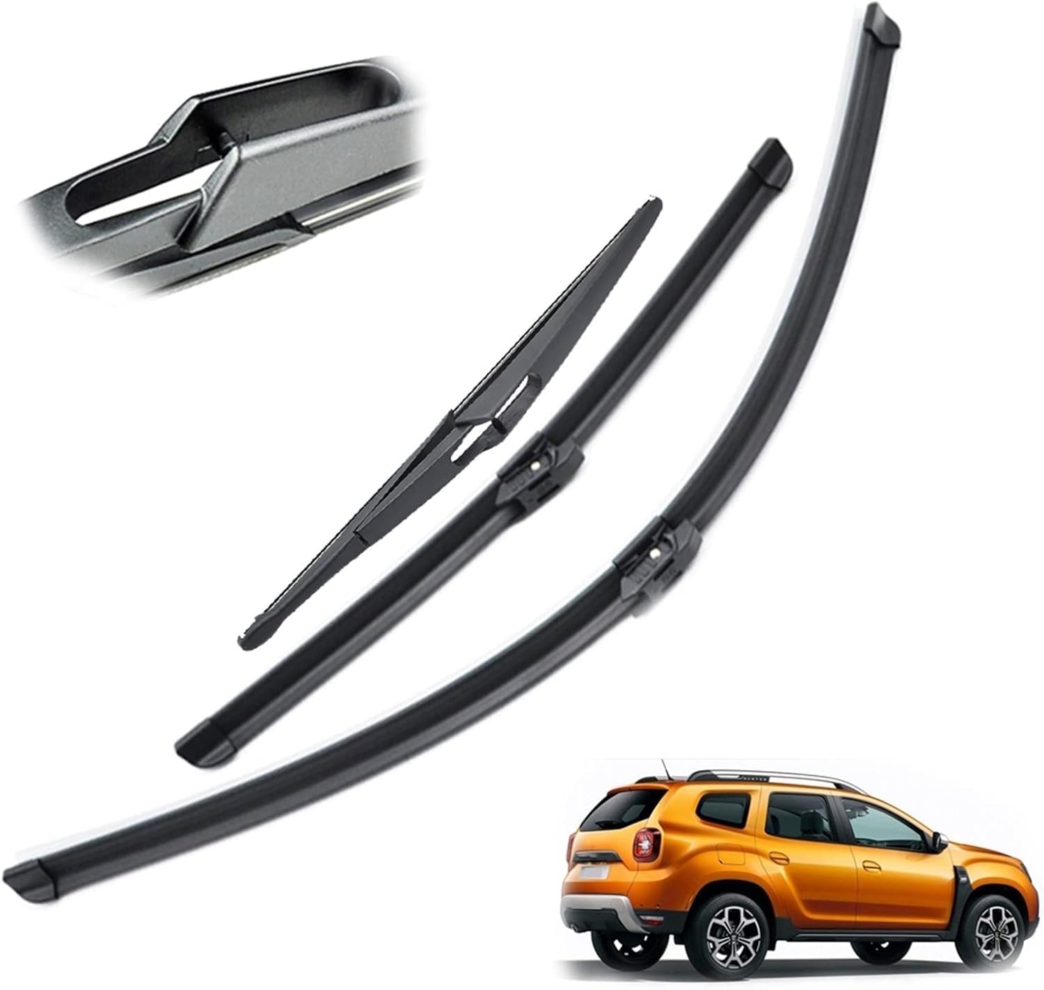 24" 18" 12" Kit spazzole tergicristallo per Parabrezza, per Dacia, per Duster MK2 2017 2018 2019 2020 Set tergicristalli Anteriori e Posteriori