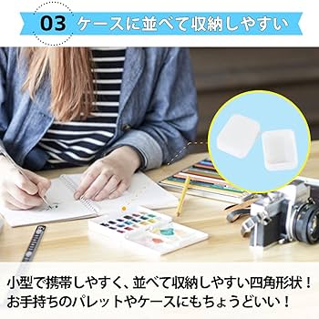 自家製絵の具Blue Emperor Tetra  ハーフパン 絵具 『コットマン ウォーターカラー ハーフパン 12色