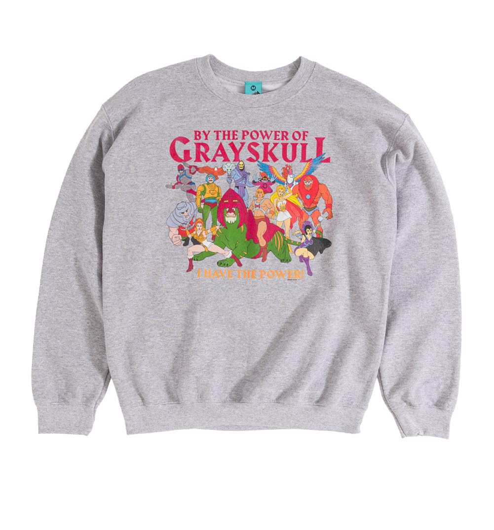 Masters of The Universe He Man By The Power of Grayskull Grey Marl Sweater