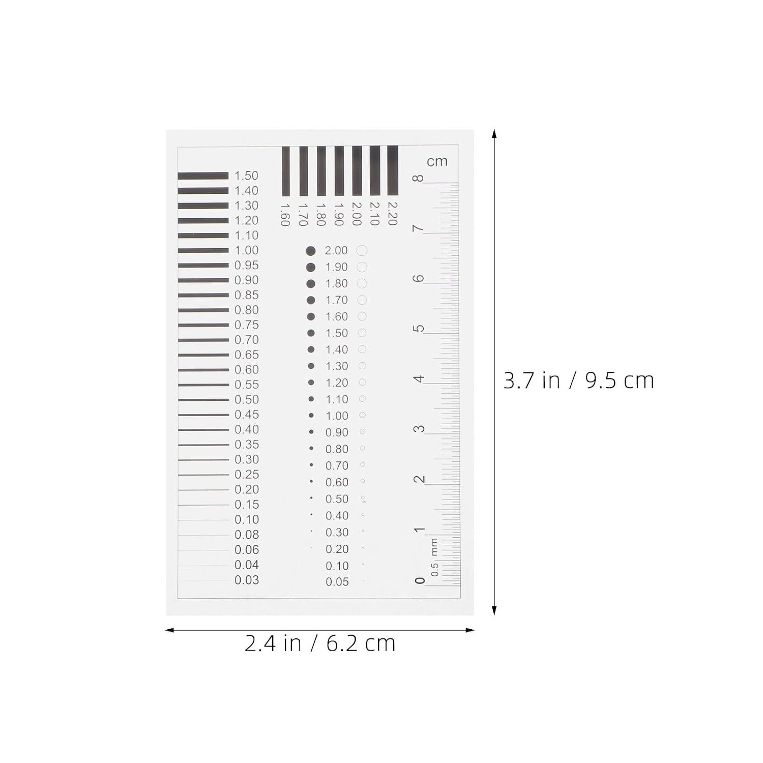4pcs High-Precision Transparent Crack Width Gauge - Appearance Inspection Ruler - Scratch Spot Width Measuring Tool - Flaw Detection Film for Industrial