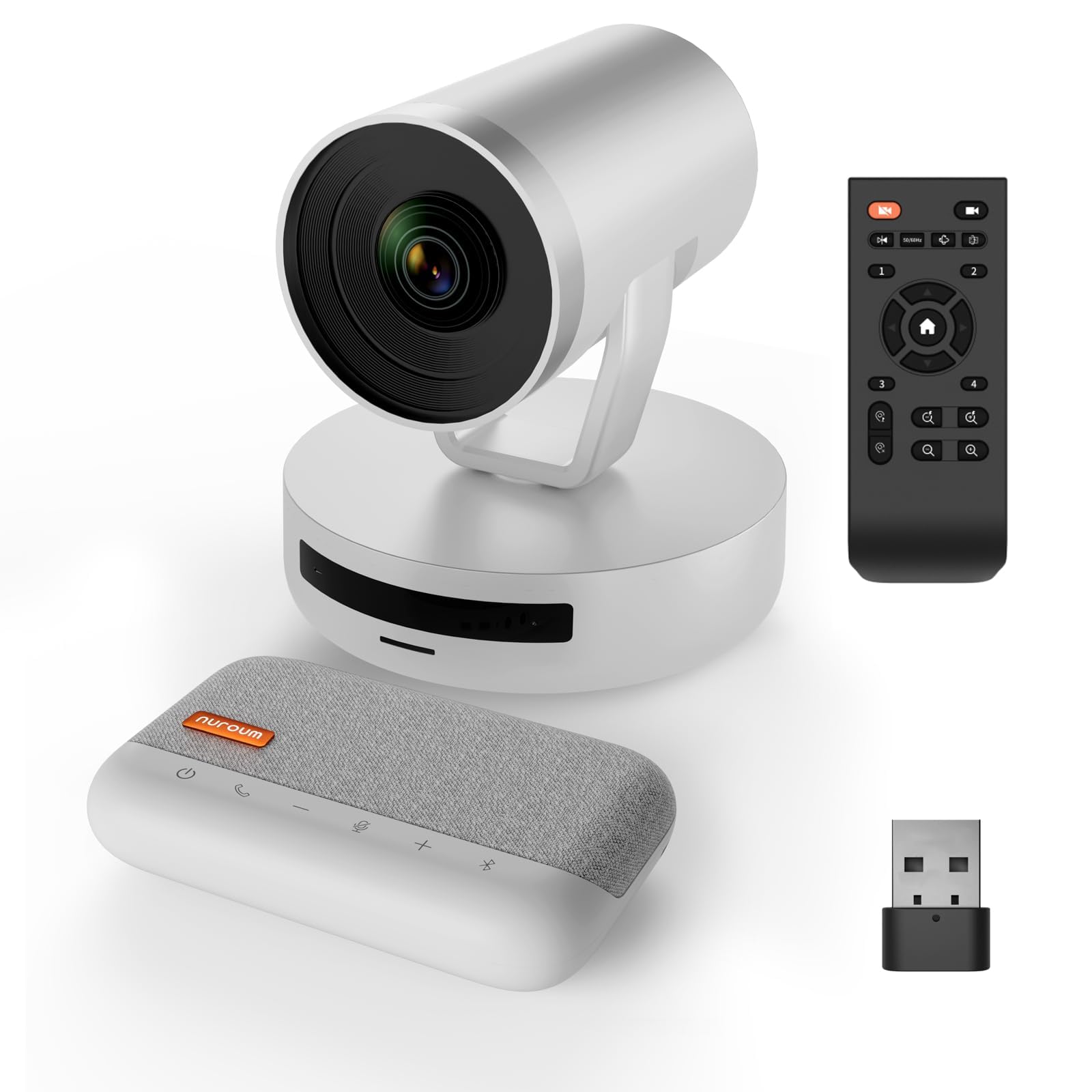 NUROUM Conference Room Camera System, 5X Optical Zoom, Noise Cancellation, Autofocus, All-in-one Video Conferencing Camera, 1080P PTZ Webcam,