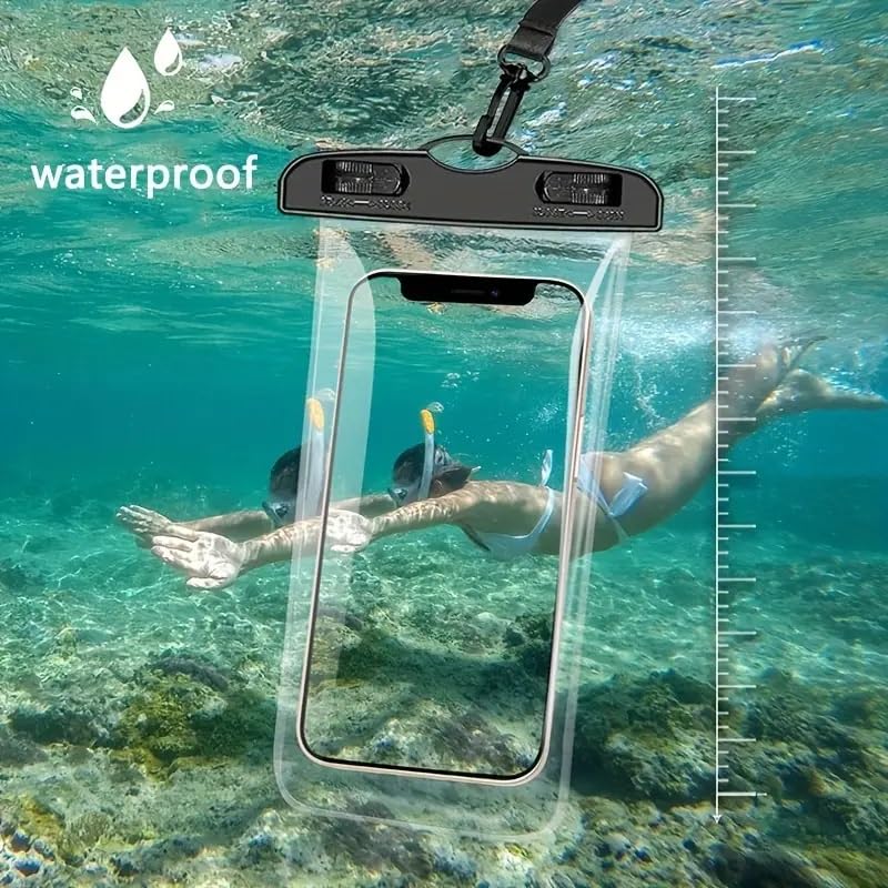 2pc Universal Waterproof Phone Pouch Keep Your iPhone Safe & Dry Transparent