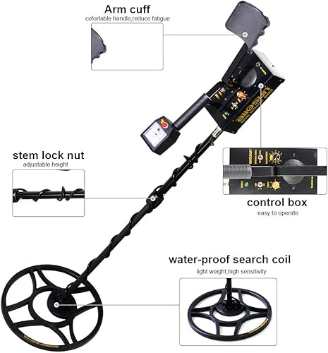 Miniatura 4 de ALLOSUN Detector de metales para adultos Hunter Buscador de monedas Golden Digger alta precisión impermeable detectores de metales dos modos Cazador