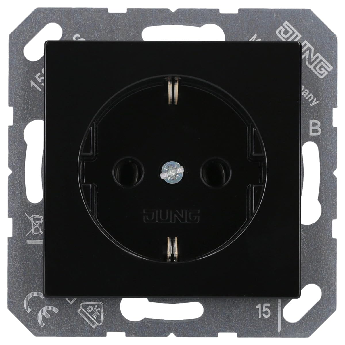 10x JUNG A1520SW SCHUKO Steckdose Schwarz Serie A