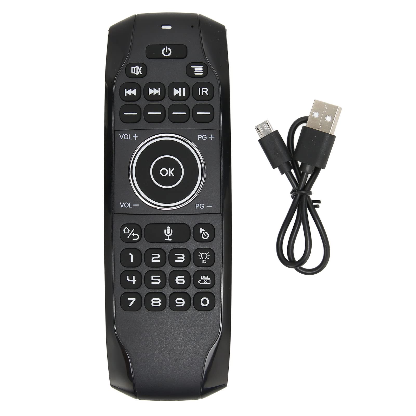 Kabellose Air Mouse Fernbedienung mit beleuchteter Tastatur | 2 4G Sprachfernbedienung Projektor TV Box PC Smart TV 6 Achsen Gyro Sensor 77 Tasten