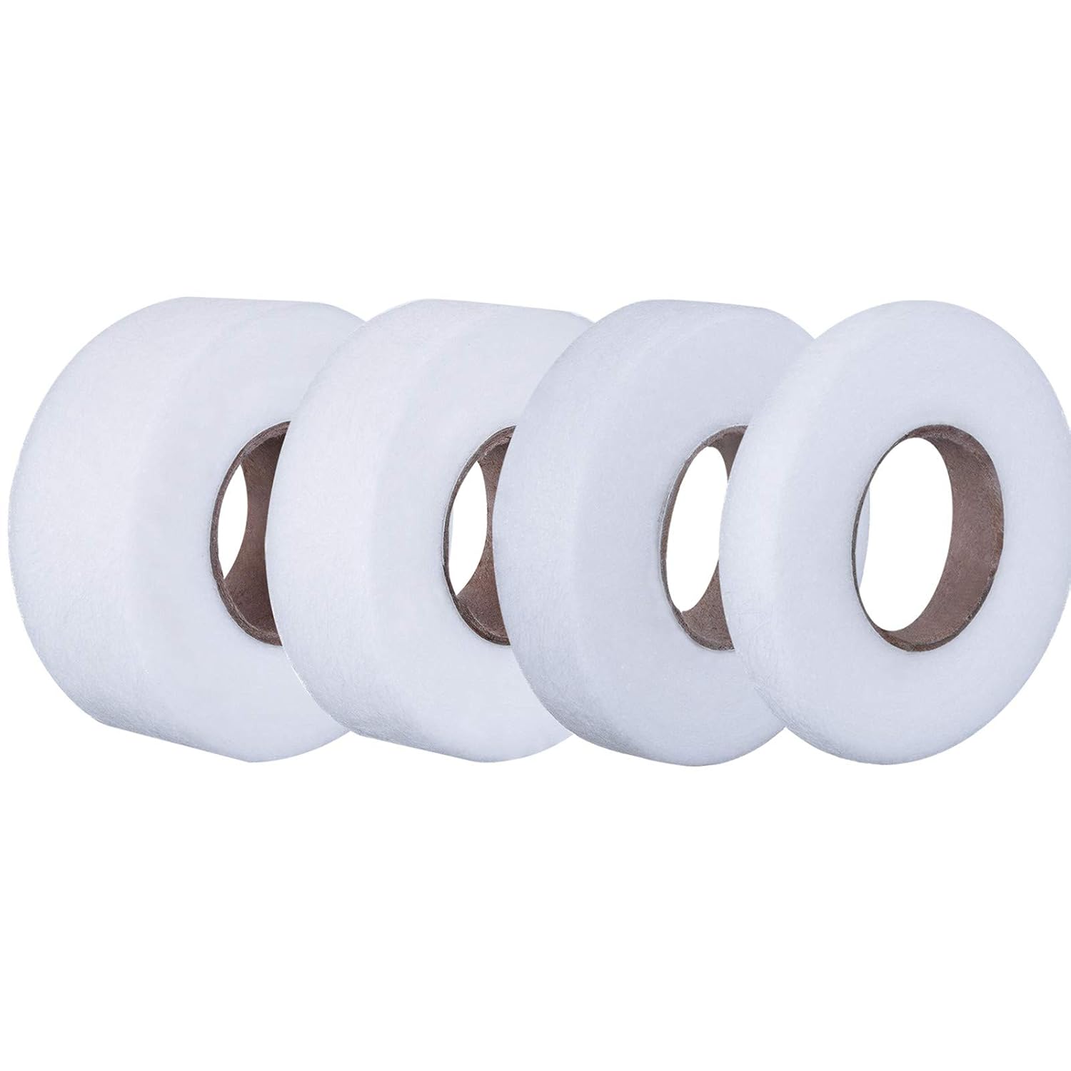 Outus Fabric Fusing Tape Adhesive Hem Tape Iron-on Tape 4 Pack Different Size, Each 27 Yards Long
