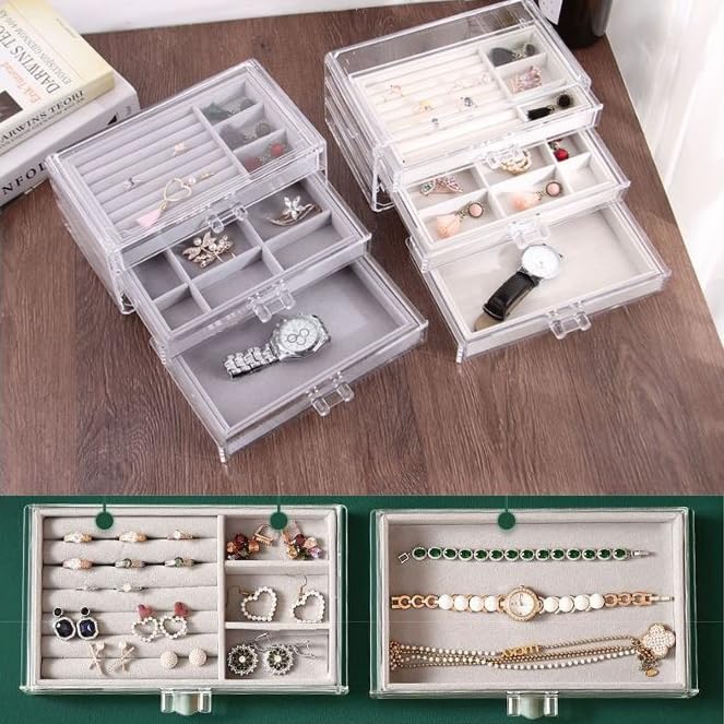 Amazon｜ジュエリーボックス 大容量 アクセサリーボックス 5段式