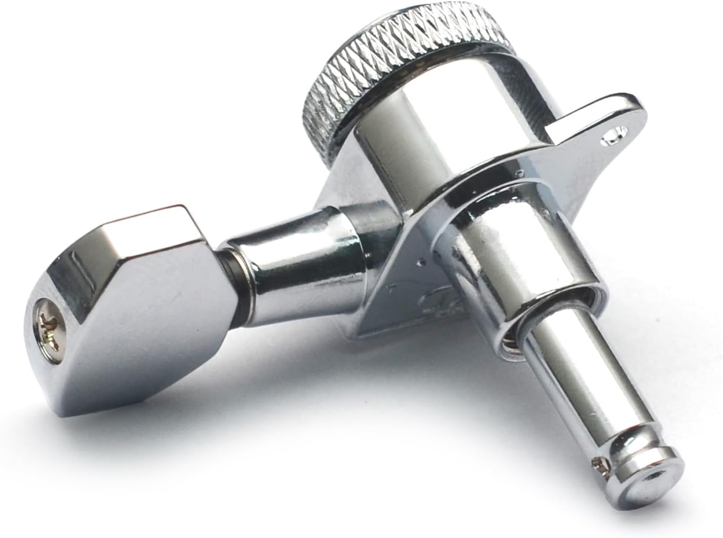 SAPHUE Guitar Locking Tuners 1:18 Lock String Tuning Key Pegs Machine Head with Hexagonal Handle Replacement for Electric Folk or Acoustic Guitars (Chrome)