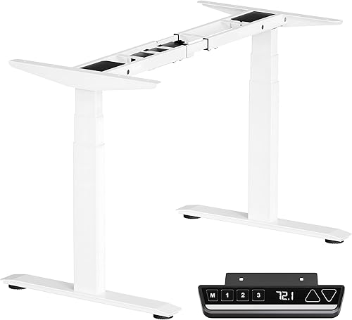 Miniatura 10 de Okin Marco de escritorio eléctrico de pie, patas de escritorio ajustables en altura para mesa de 47 a 63 pulgadas, capacidad de carga ergonómica de