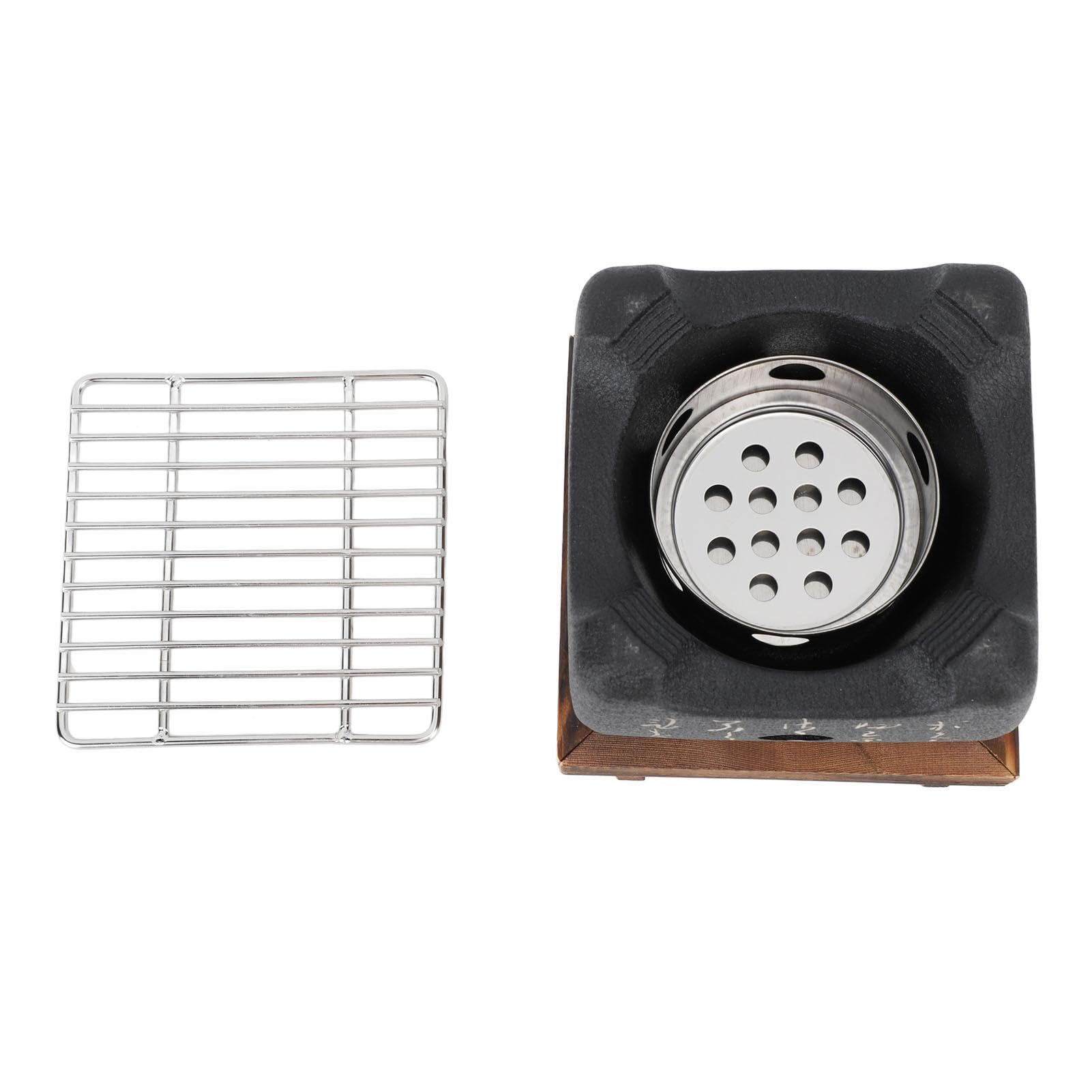 Nikou Mini Parrilla de Barbacoa Japonesa, Estufa de Carbón Para Alimentos con Escritura Japonesa, Multifuncional de Calentamiento Rápido Mini Estufa Portátil para Asar a la Parrilla en Familia