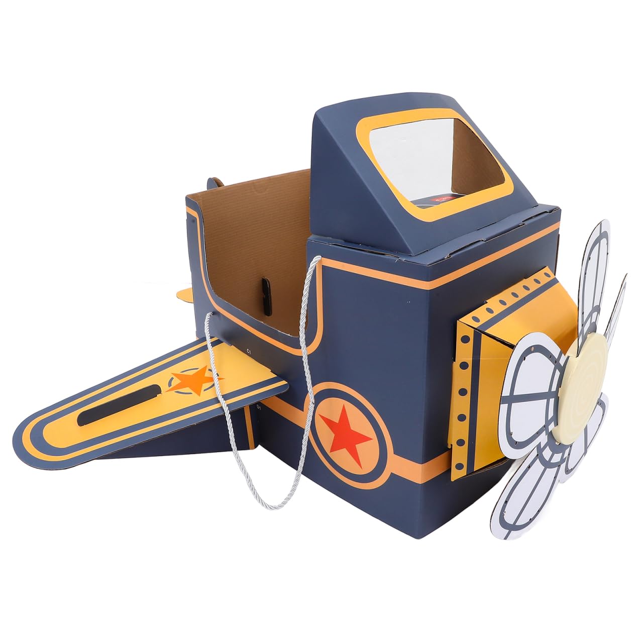 WRITWAA Wearable Cardboard Airplane DIY Costume for Kids