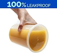 Vista 4 de Contenedores de delicatessen con tapas, recipientes de almacenamiento de alimentos, recipientes transparentes para congelador, paquete de 36