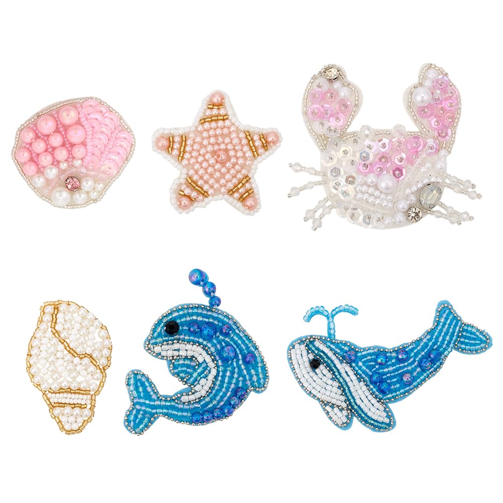 Écussons animaux marins brodés brillants patch couture vêtement robe sac et bricolage DIY