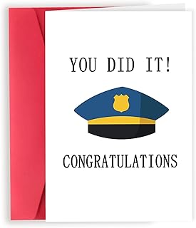 Police Academy Graduation Gifts, Policeman Graduation Gift, Policeman Congratulation Card for Him Her, Gifts for Police Officer, You Did It Card