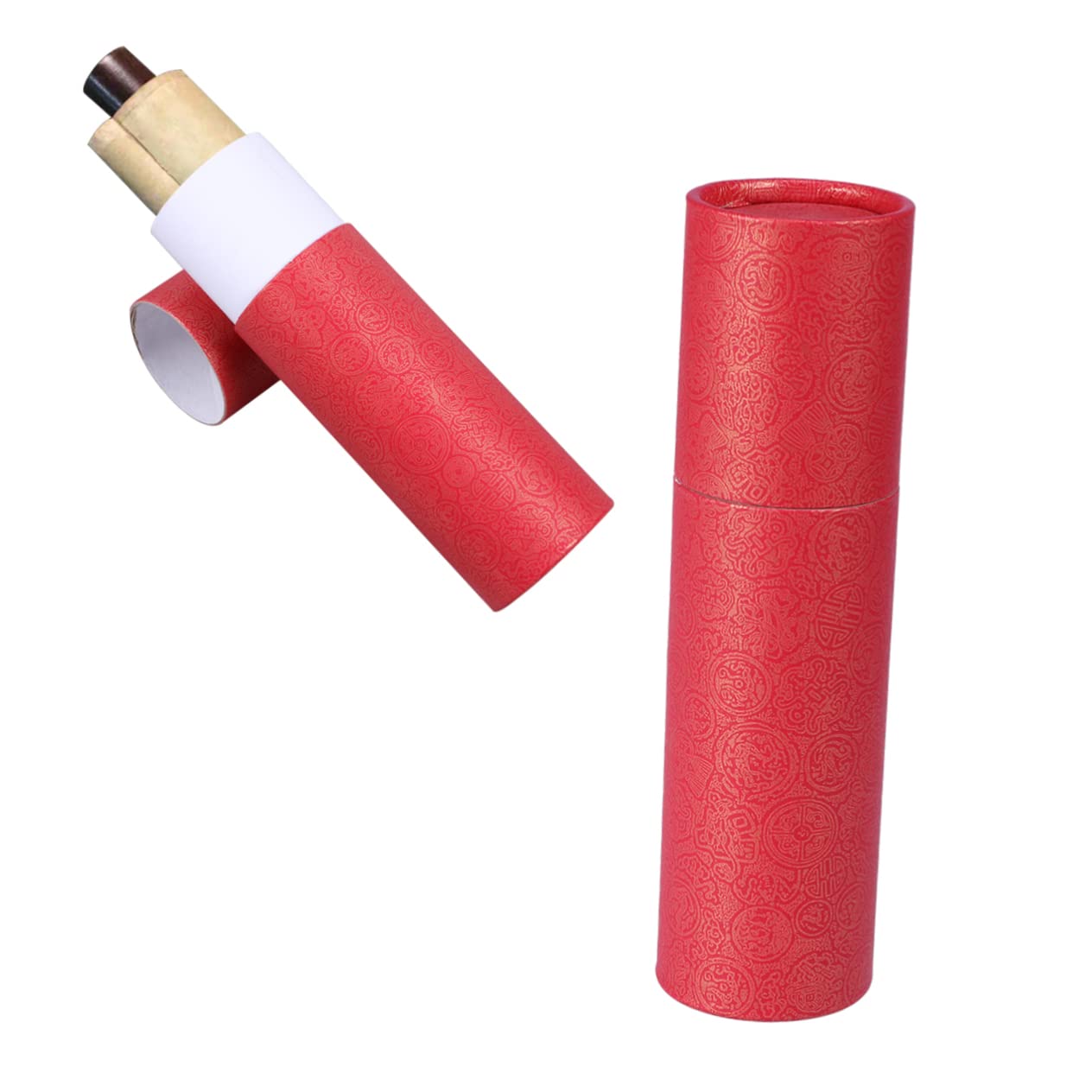 TEHAUX Photo Storage Tube Storage Container with Lid Cylinder Poster Storage Tubes Poster Storage Bag Picture Mailing Tubes Poster Paper Tube Storage Tube with Lid Small Poster Tube Red