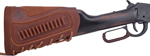 Miniatura 4 de Pistola de cuero Buttstock mejilla resto pad rifle munición soporte para .30-30 .44mag .357 .308 .45-70 12GA 16GA 20GA