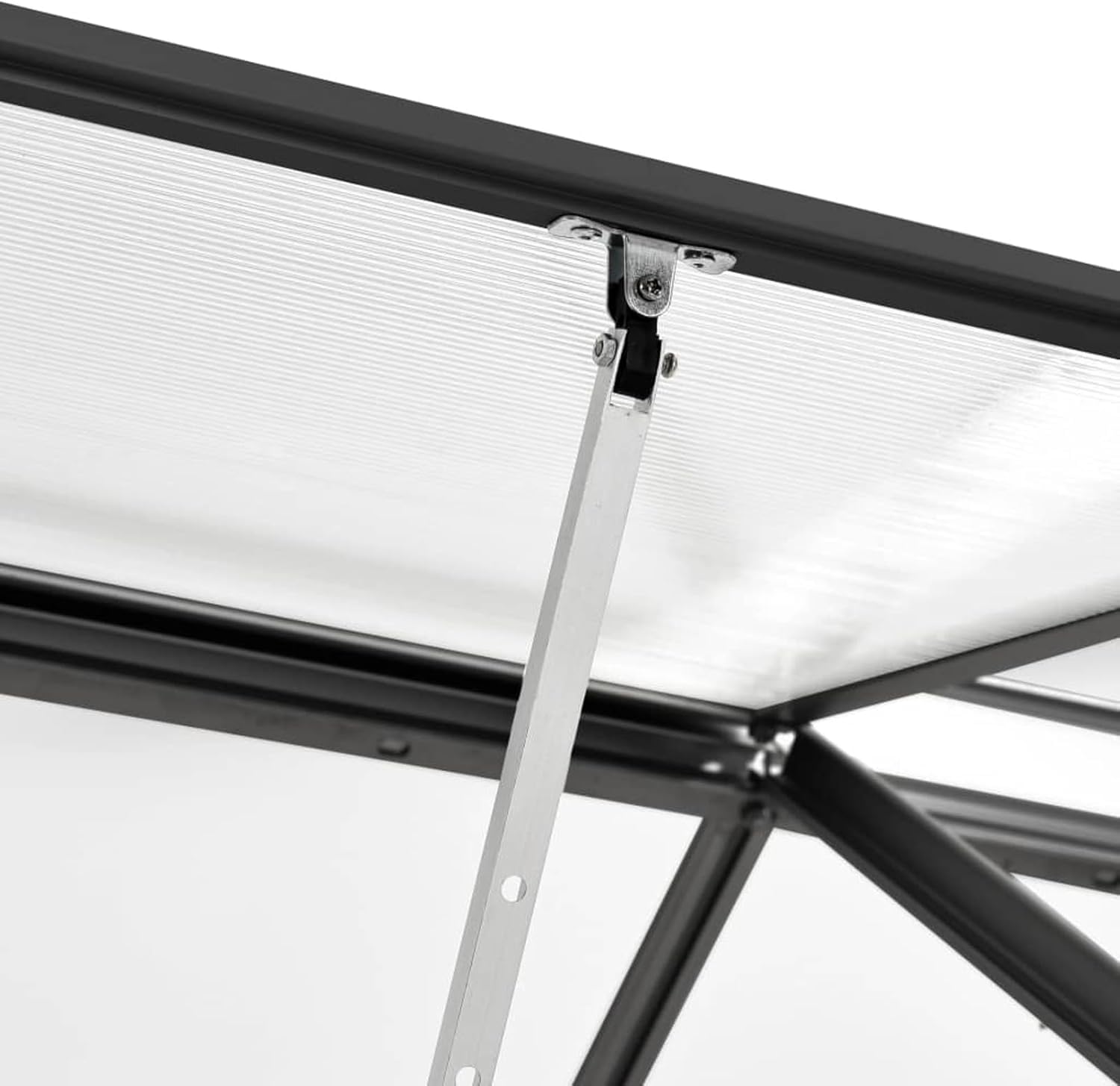Szklarnia z ramą bazową, antracyt, aluminium, 7,03 m², szopa ogrodowa, przedszkole, ogród zimowy, podwórko, ciepłe rośliny domowe