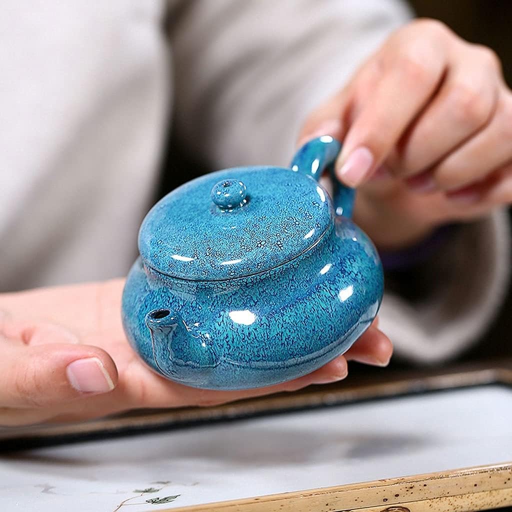 Teapot Zisha Teapot Yixing Traditional Purple Sand Teapot Enamelcolor Handwork Raw Ore Purple Mud Teapot Kungfu Tea Set Home Kettle Pottery Teapot