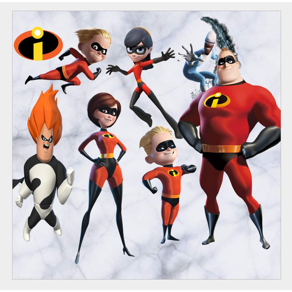GoBuyMallPeel and Stick Wall Decals Stickers for Children & Kids & Baby & Nursery Wall Art Room Decor (The Incredibles)