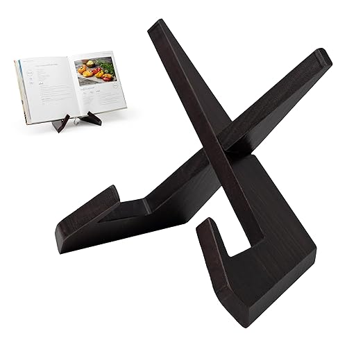 Yuoyar Wooden Cookbook Stand for Kitchen Counter - Detachable Recipe