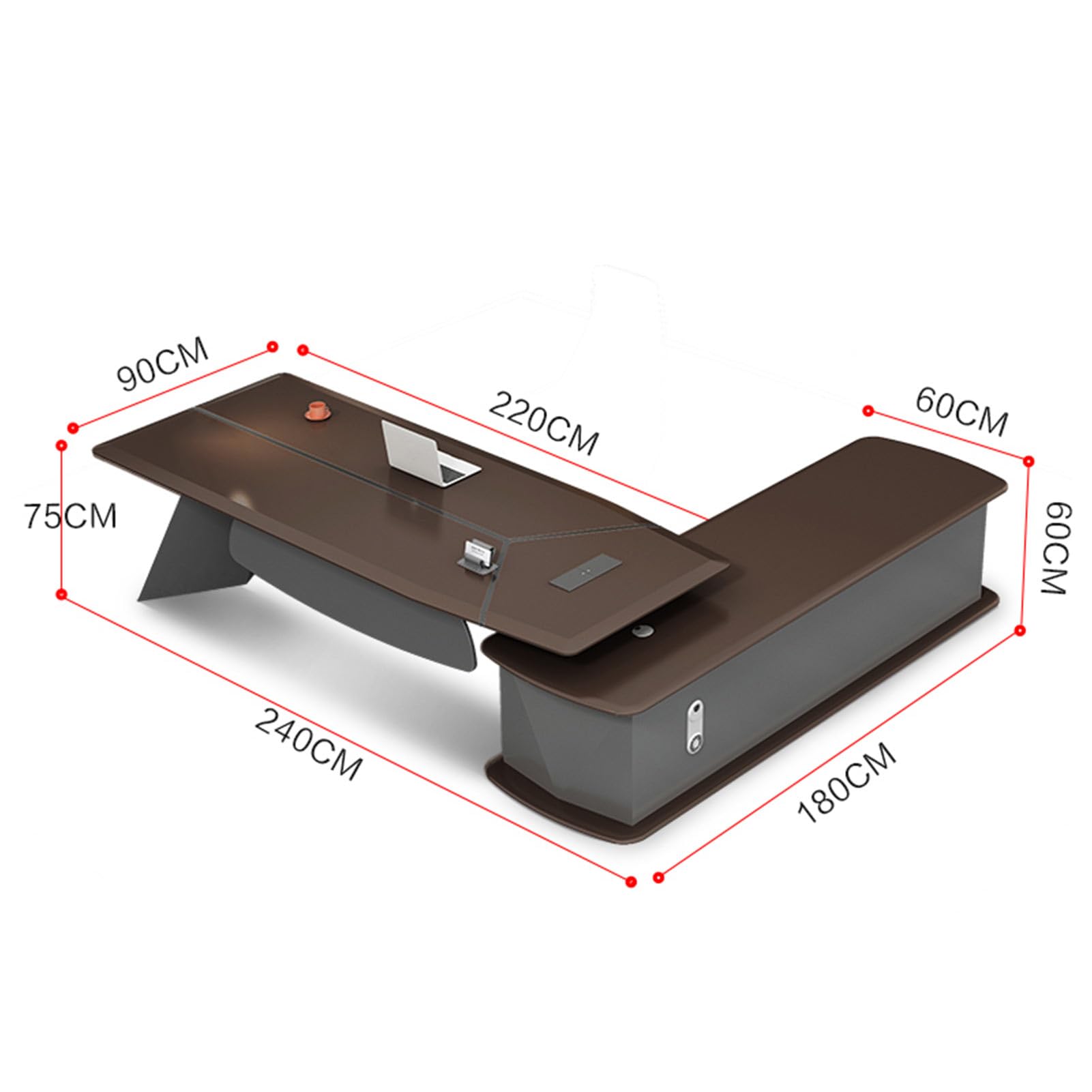 Amazon.com: OUDINI L-Shaped Executive Office Desk Wooden Office