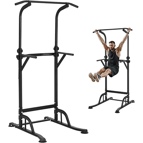 VEVOR Power Tower Dip Station, Multi-Function Strength Training Workout Equipment