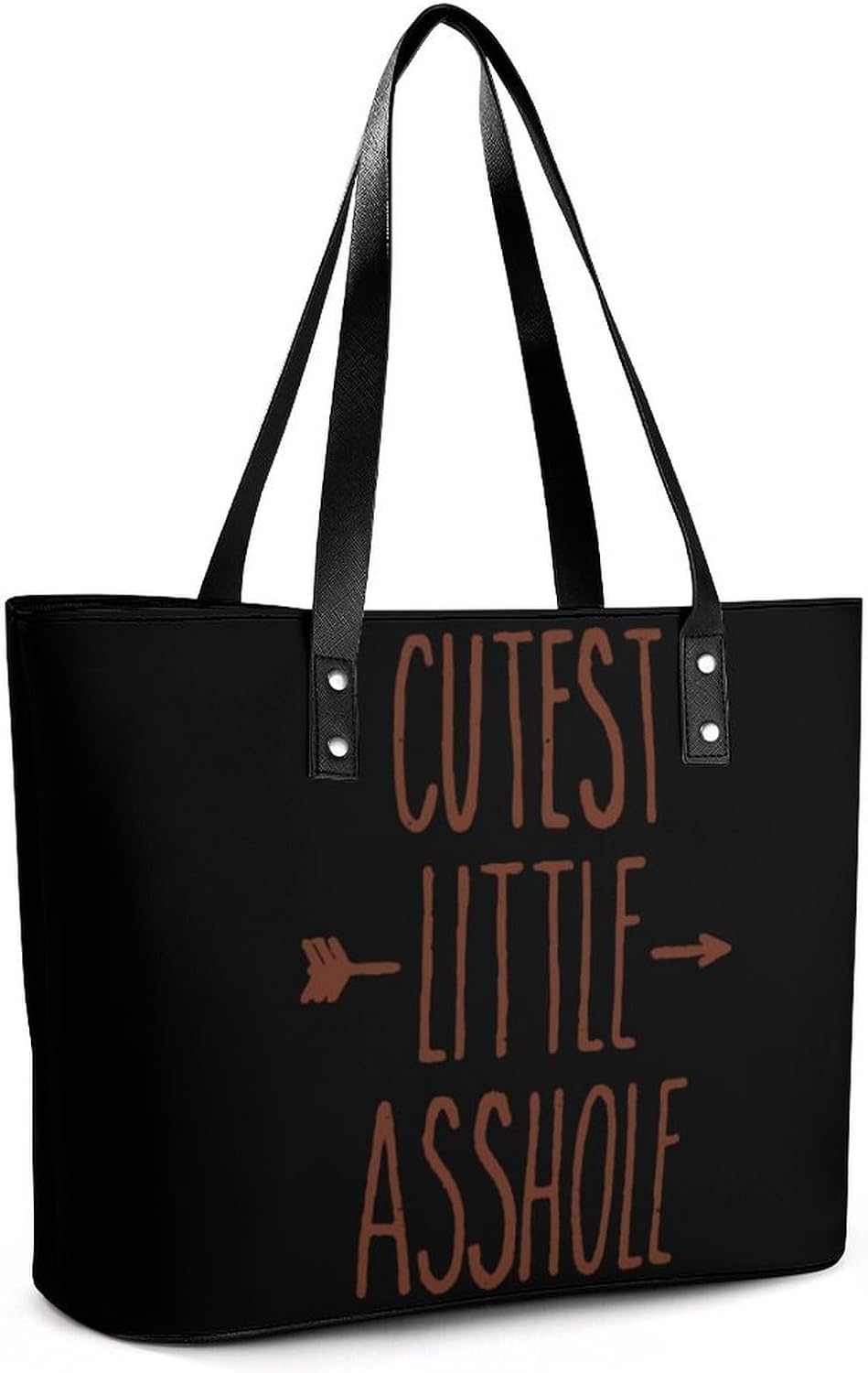 Little Asshole Cutest Women's Tote Leather Handbag Shoulder Bag Purse for Shopping Travel