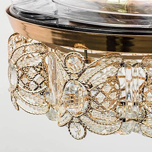 Image of oltao Ember Smart Chandelier Ceiling Fan with BLDC Motor, Dimmable 3 Colour LED Light, Alexa & Google Home Compatible, Remote & App Control