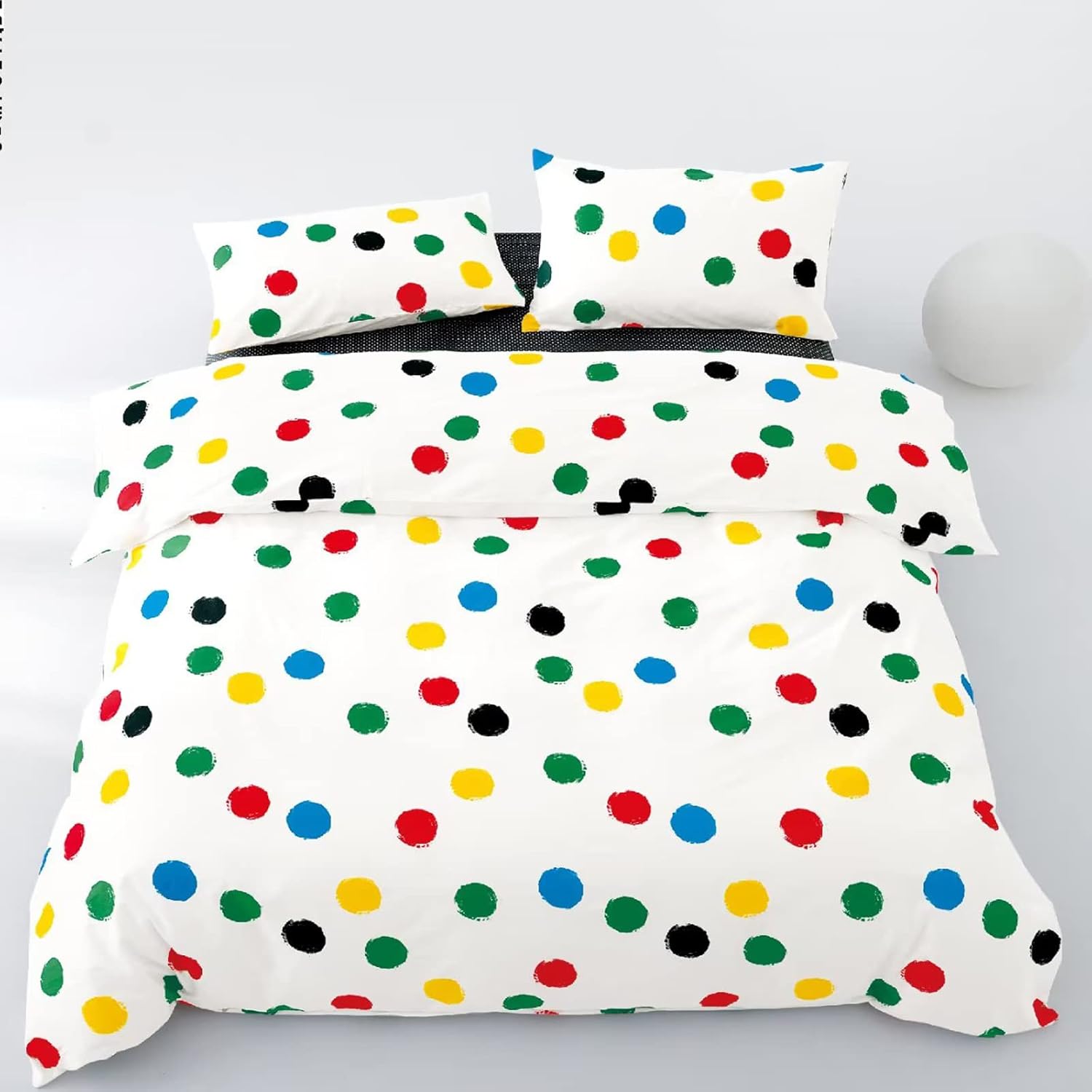 Wellboo Rainbow Polka Dot Comforter Sets Queen Women Girls