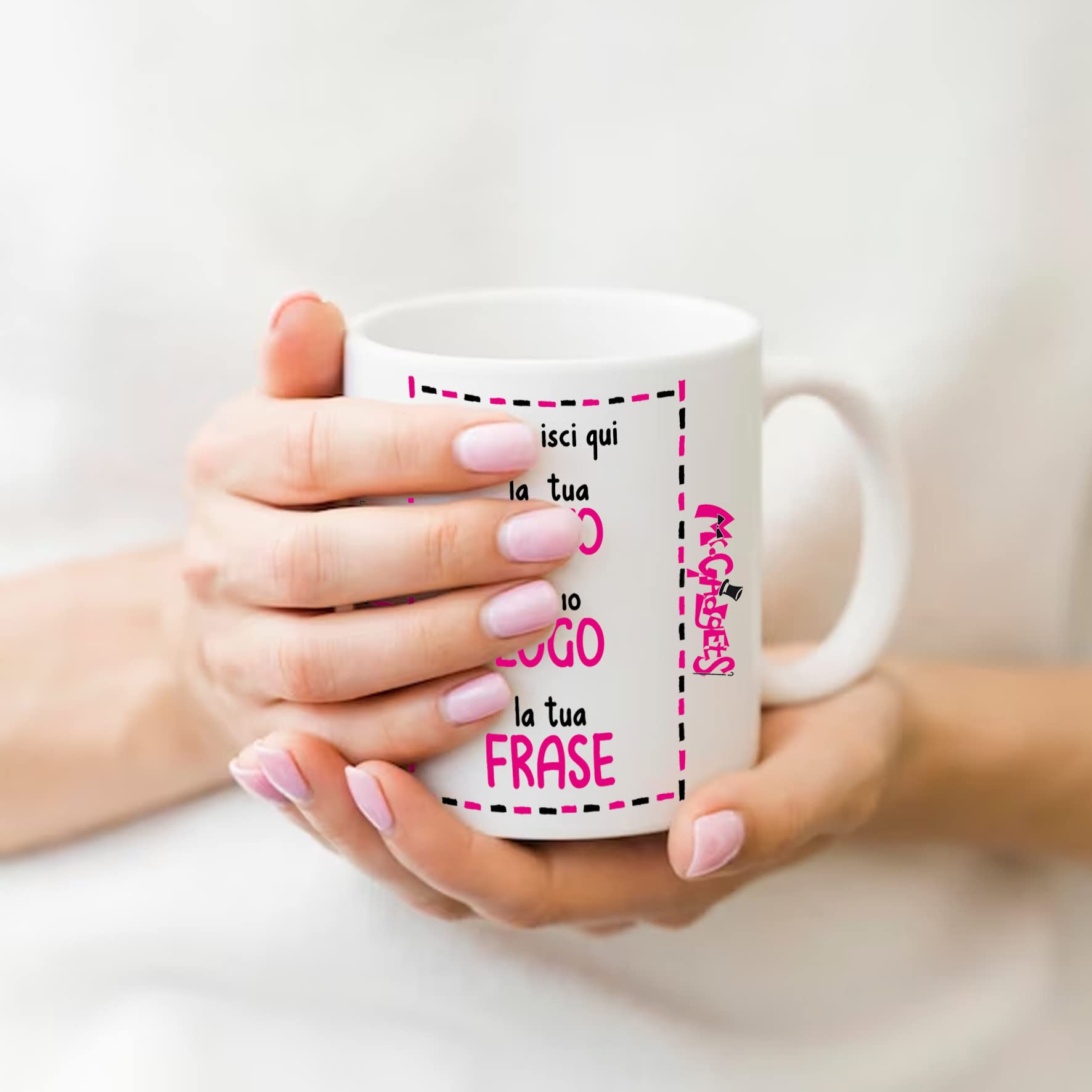 Mr. Gadgets Tazza in Ceramica Personalizzabile con Foto e Scritta