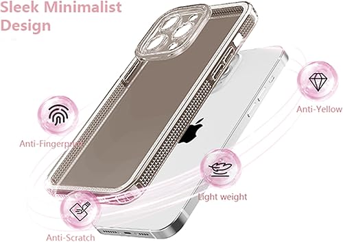 Miniatura 3 de ZTOFERA Diseñada para iPhone 12 Pro Max de 6.7 pulgadas, bonita funda transparente brillante para mujeres y niñas, funda protectora de silicona TPU