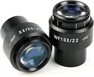 XuuSHA Acessórios de microscópio digital portátil, 1 peça, dioptria, ajustável, WF10X/22, ocular, com ocular, 22 mm, totalmente revestido ocular, para acessórios de microscópio biológico