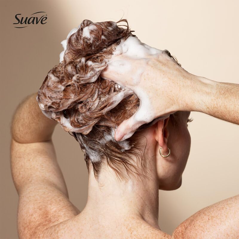 Suave Coconut Infusion Shampoo and Conditioner, Visible Damage Repair – Moisturizing Frizz Control Hair Products for Women & Men, 12.6 Oz Ea
