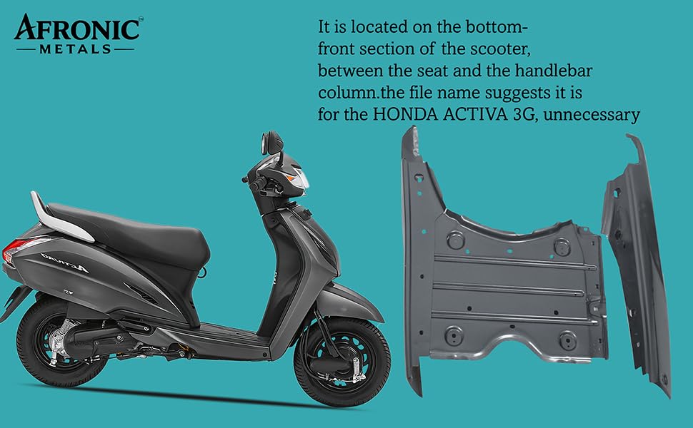 Image of Floor Platform for Honda Activa 3G | ABS Material | Compatible Scooter Floor Body Panel | Geny Grey Metallic