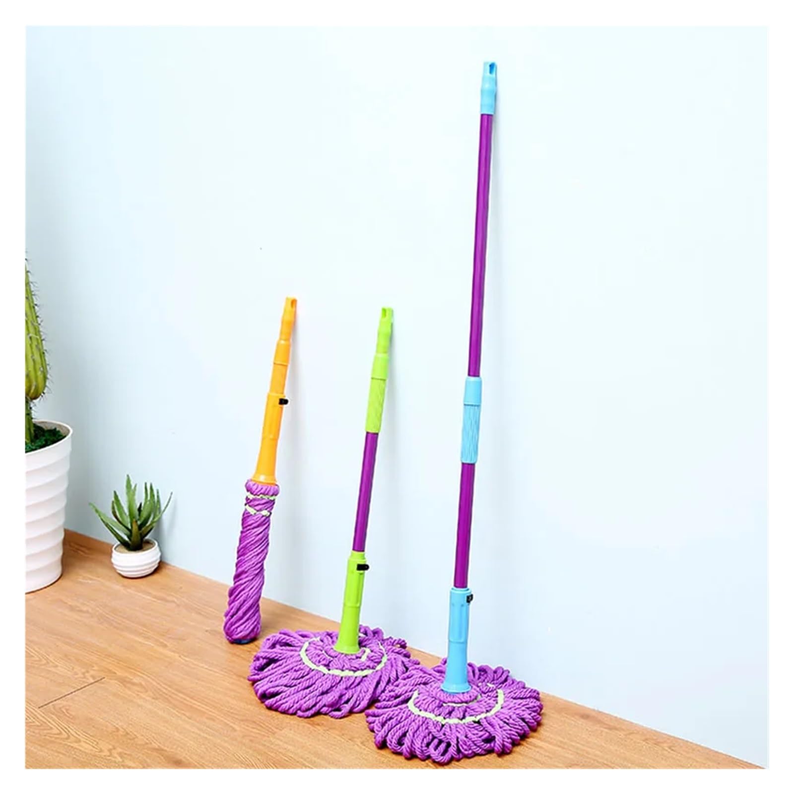 Trapeador de agua de microfibra exprimidor, cabezal de remolque multifunción, giratorio, capacidad de absorción, seco, húmedo, retráctil, for pisos perezosos, herramientas de limpieza del hogar
