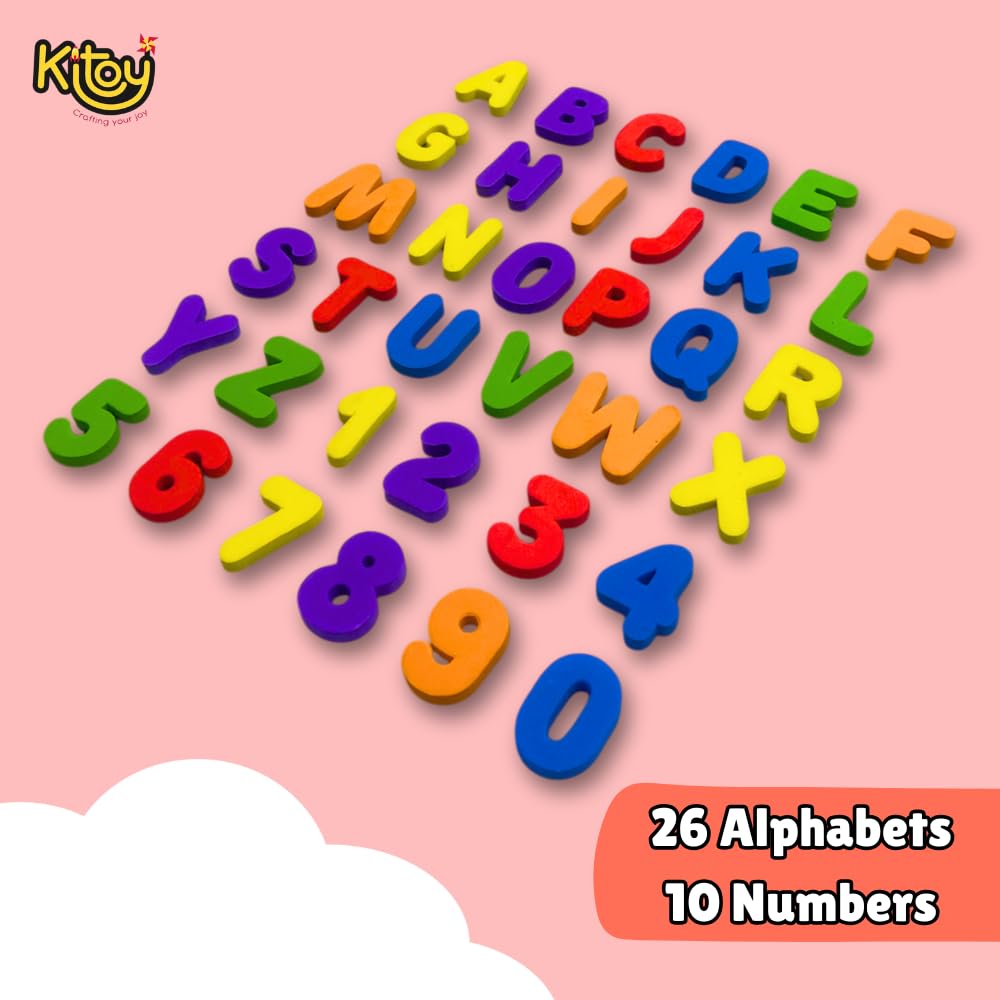 Alphabet and Number Magnets Combo | Total 71 Magnets | 26 Upper