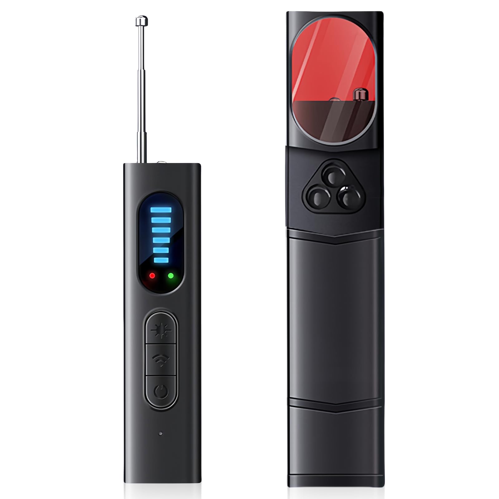 Rilevatore di microspie, rilevatore di telecamere nascoste 5 in 1, con 5 livelli di sensibilità, rilevatore di telecamere nascoste, rilevatore di telecamere spia, per hotel, casa, viaggi