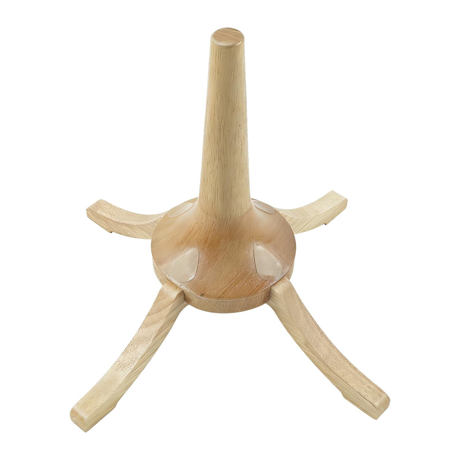 Wooden Trumpet Display Stand Wood Holder Rack with Non-slip Silicone Pad for Safe Display and Storage 22x22x24.5cm Wooden Trumpet Stand