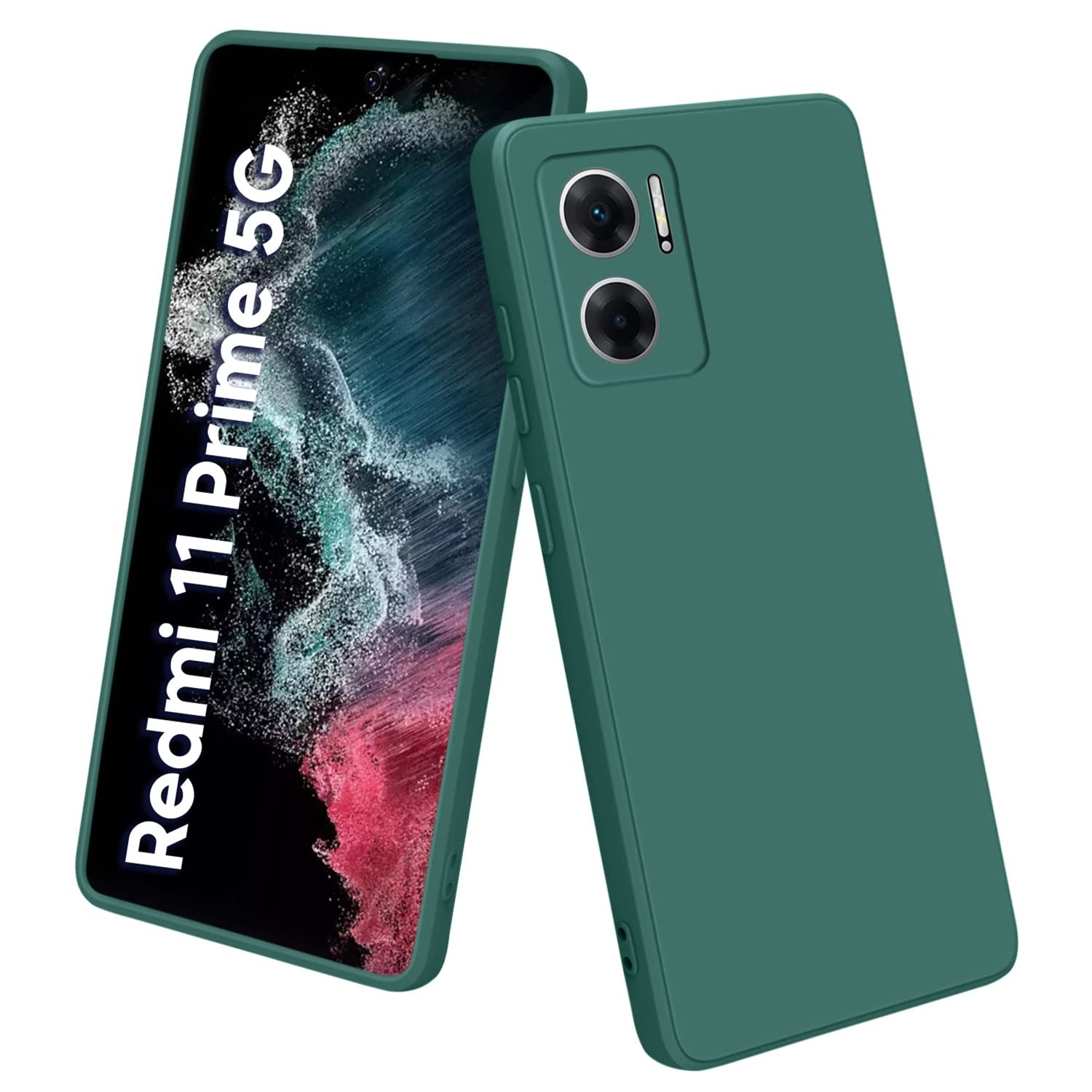TRUEUPGRADE Liquid Silicone Designed Back Case Cover for Redmi 11 Prime 5G | Microfiber Inside | Bumper Back Cover Case for Redmi 11 Prime 5G - Green (B0BVRQT68D) Amazon Price History, Amazon Price Tracker