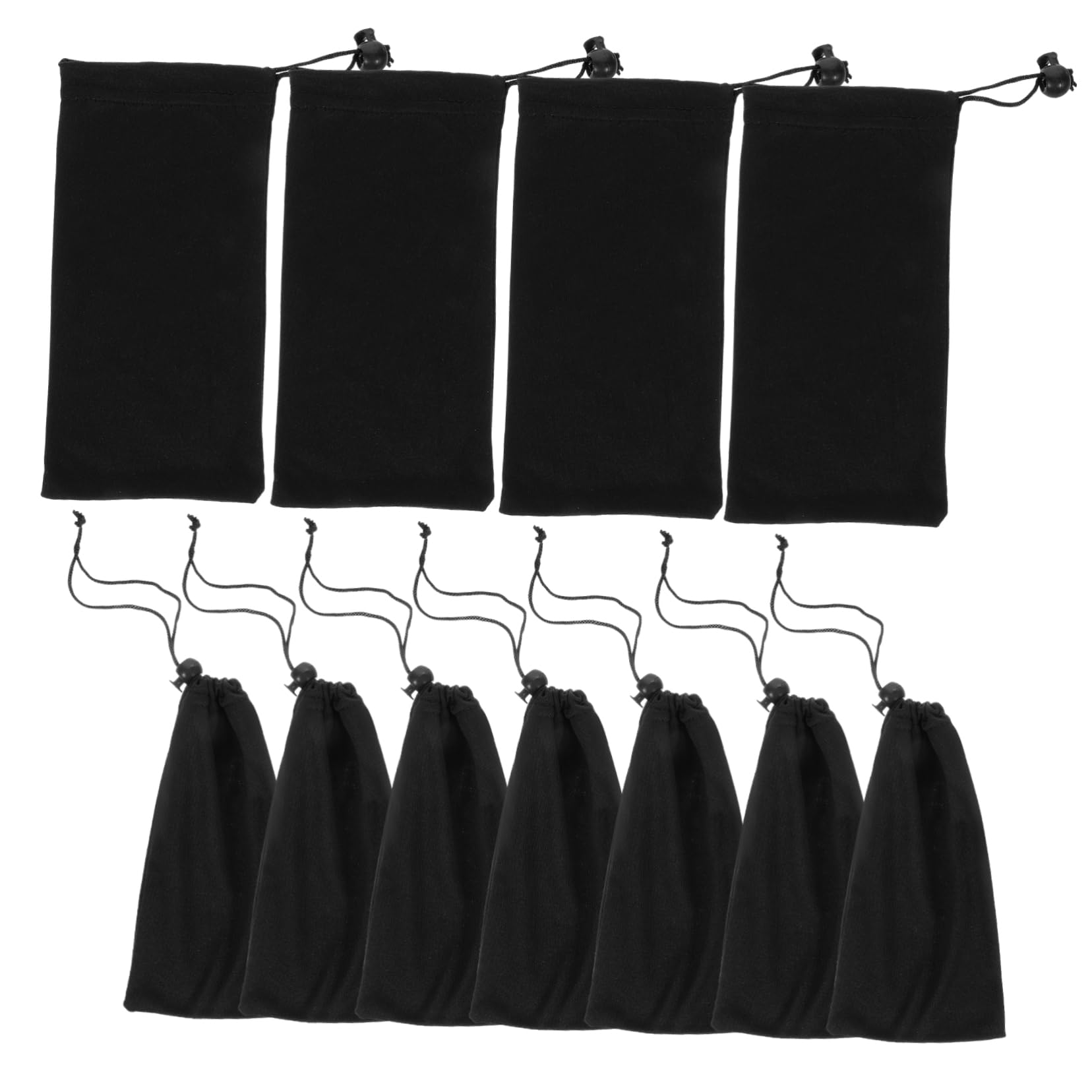 GALPADA Aufbewahrungstasche Für Sonnenbrillen Beutel Mit Kordelzug Brillentragetasche Make-up-organizer-tasche Verschleißfeste Brillenetuis Lesebrillenbeutel Superfeine Faser Black