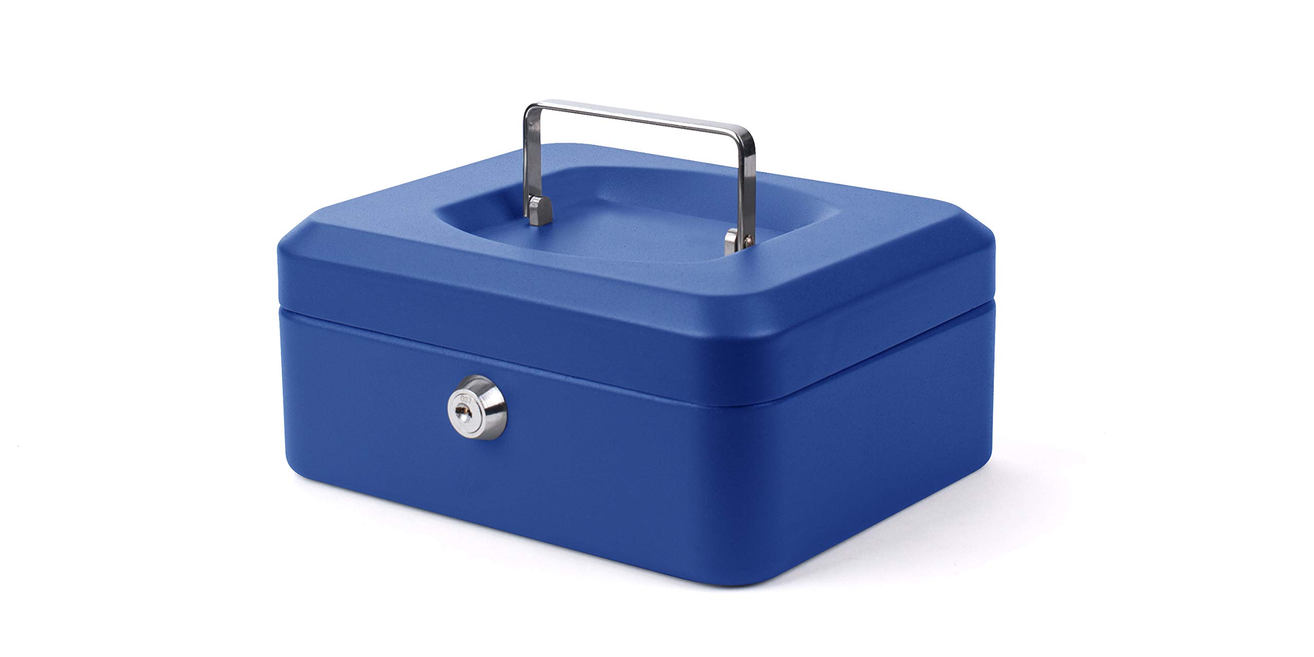 Pavo Cash Box Key Lock 200 X 168 X 93 Mm Blue
