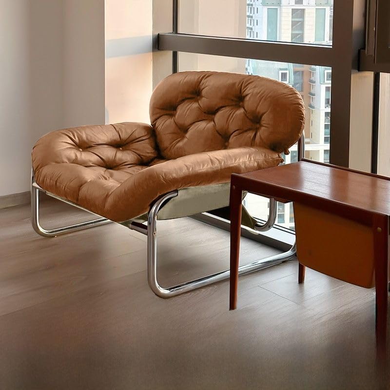 Sillón moderno con estructura metálica color negro miniatura 7