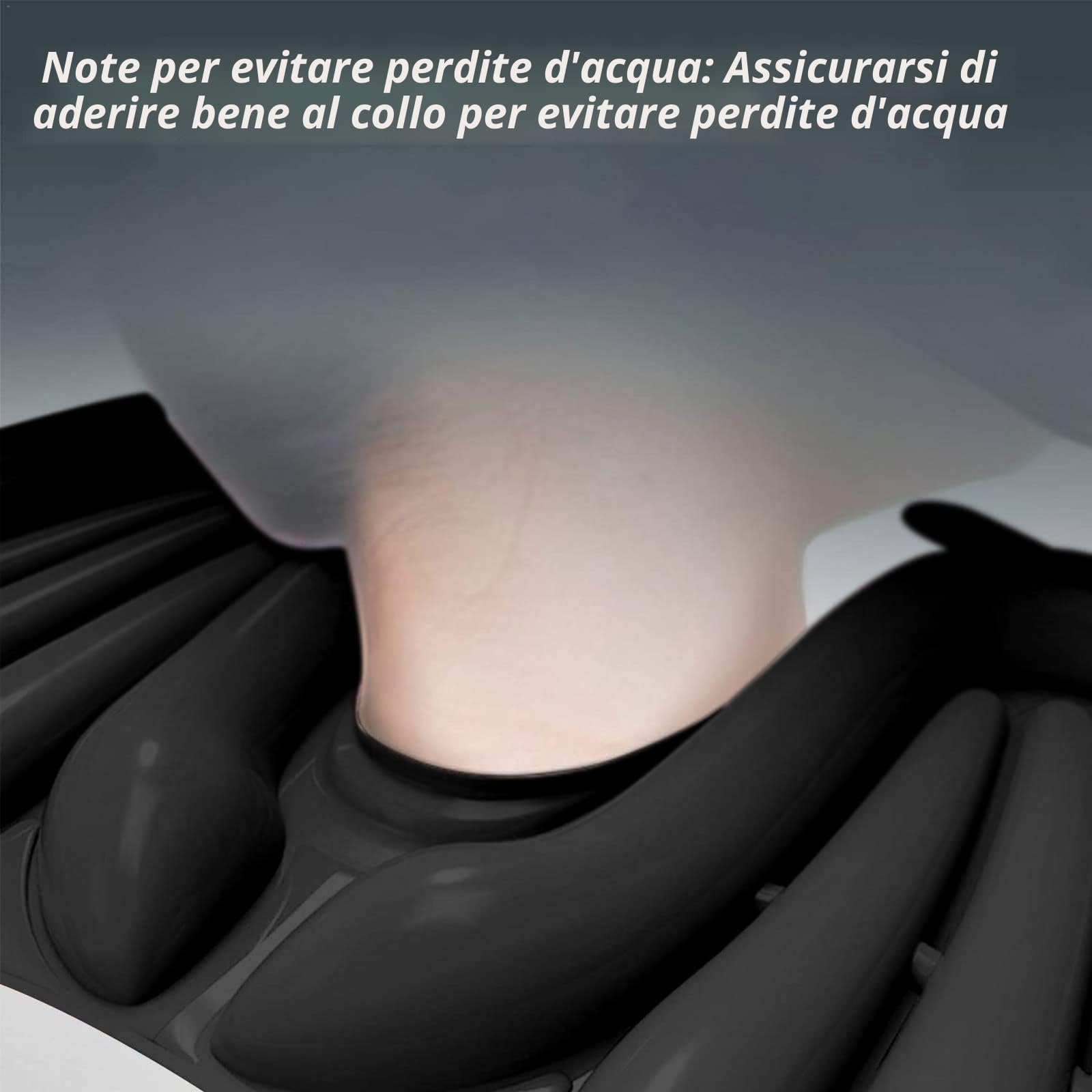 CDIYTOOL Bacino gonfiabile portatile per shampoo, per salone mobile, in PVC, pieghevole, per lavare i capelli, nero