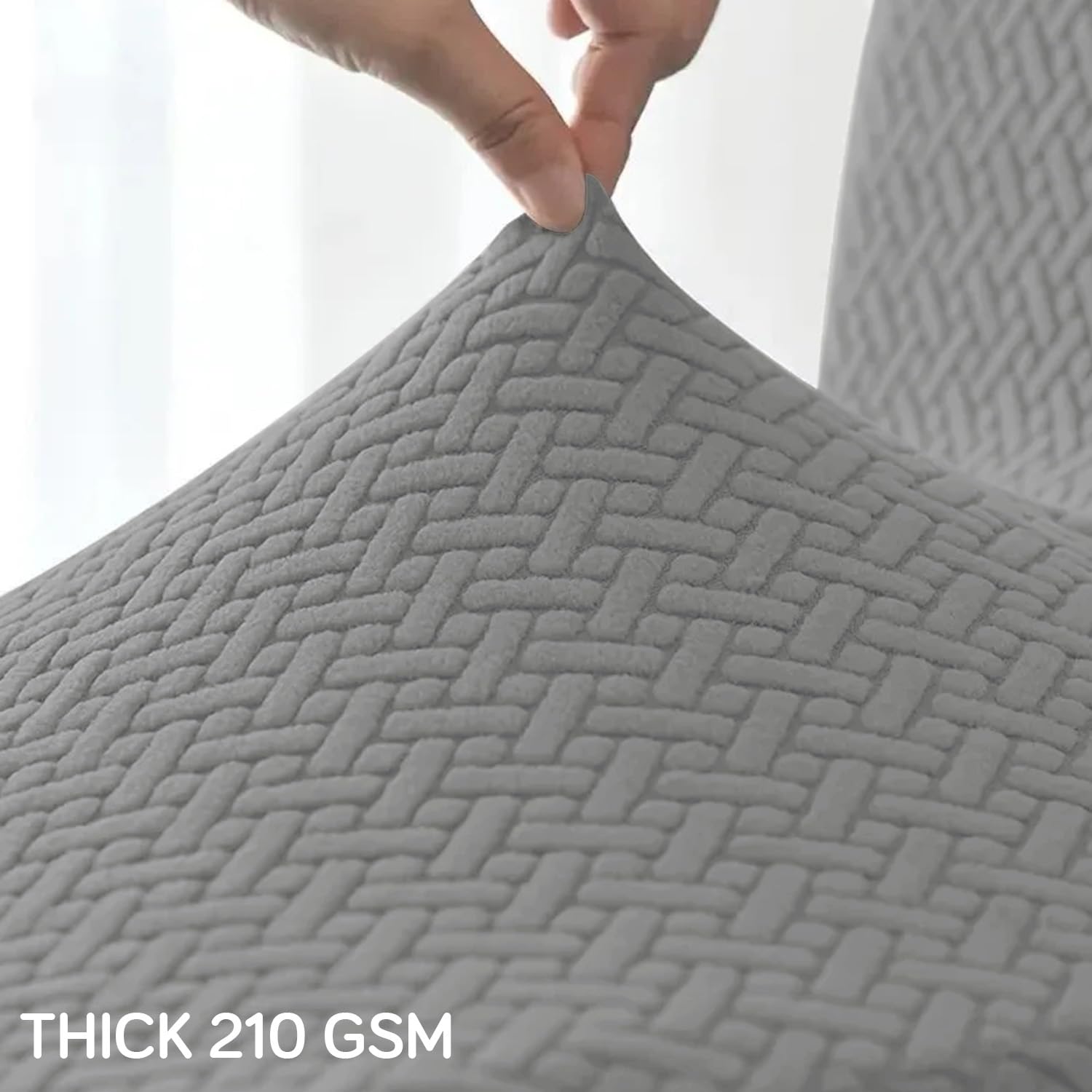 HOKIPO Recliner Cover - 3 Seater Grey -4