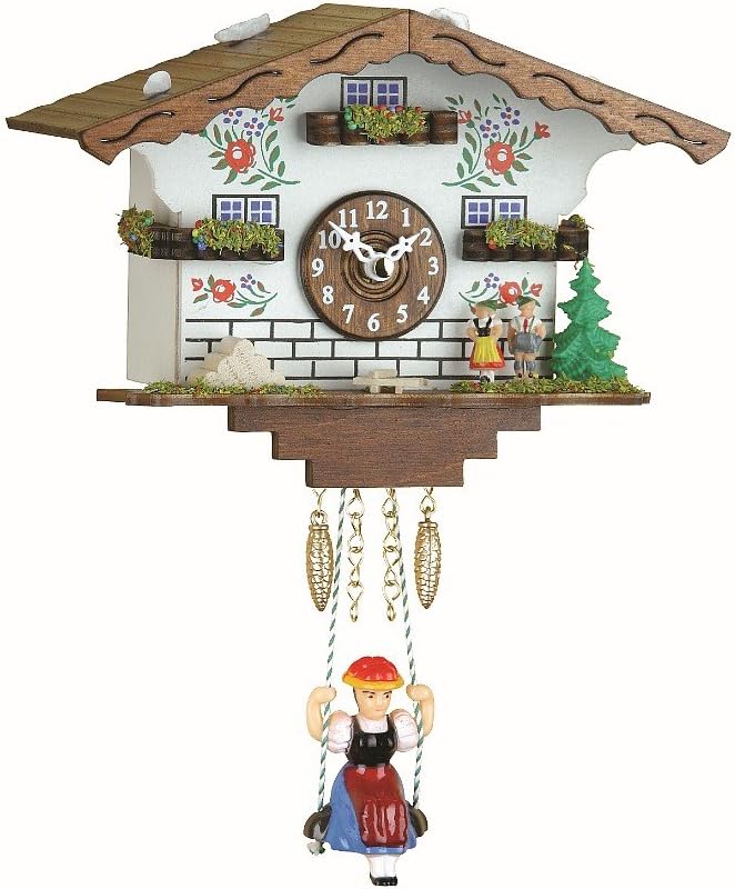 Trenkle Kuckulino Black Forest Clock Swiss House with Quartz Movement and Cuckoo Chime TU 2021 SQ
