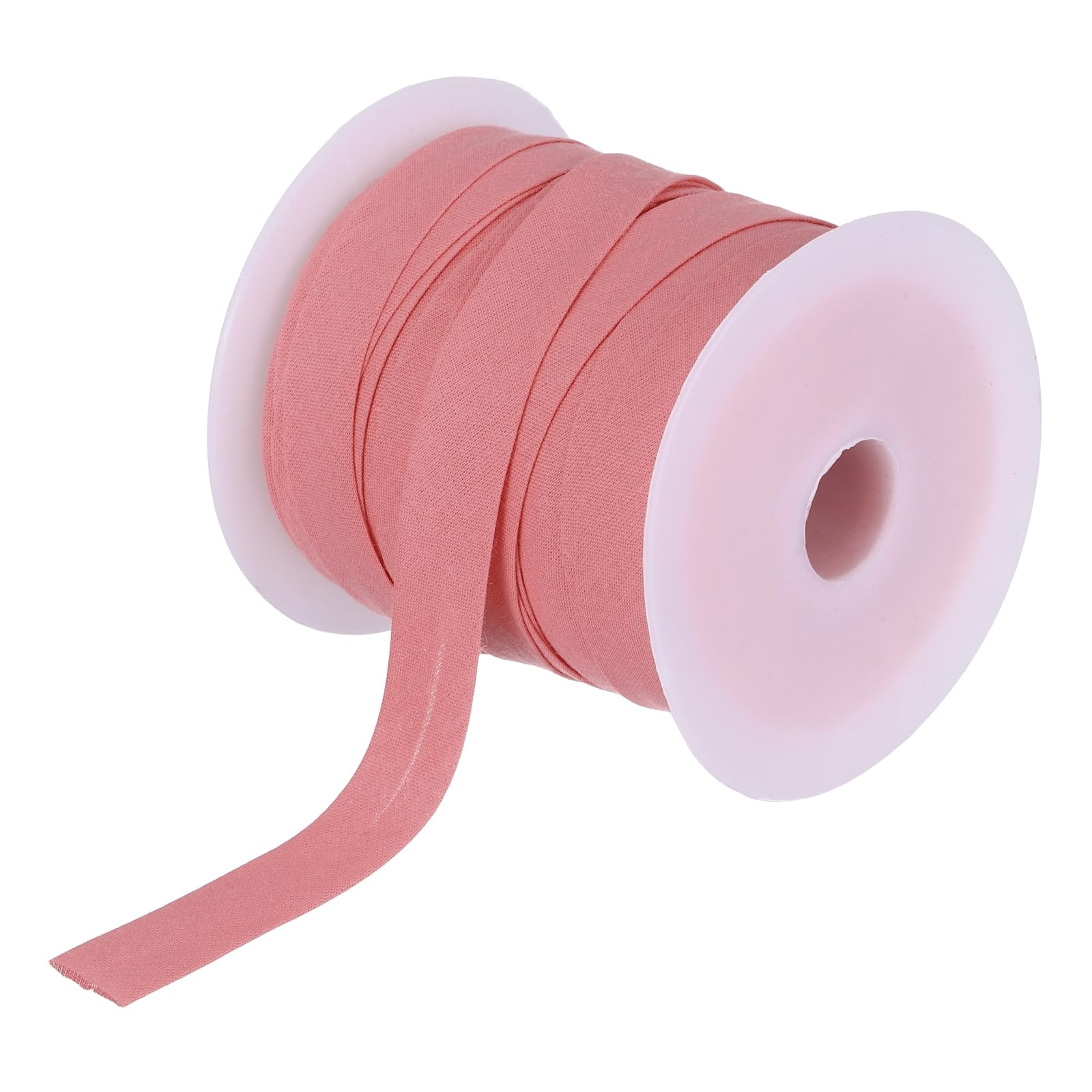 sourcing map 12mm Single Fold Bias Tape Cotton Continuous Bulk Bias Tape for Sewing, Seaming Quilting Hemming Binding Crafts (Bright Red 23m)
